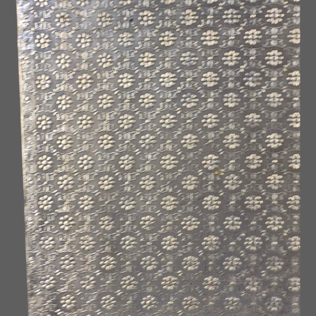 Vintage Large 25'' X 18'' Anglo-Indian Bohemian Embossed Engraved Metal Tray For Sale - Image 15 of 18