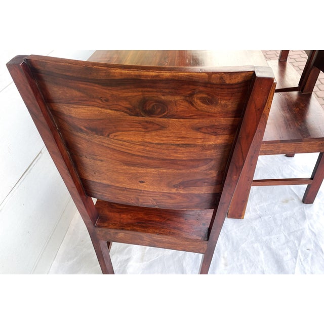 Modernist Table and Chairs in Rosewood, 1970s, Set of 6 For Sale - Image 6 of 18