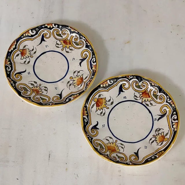 Late 19th Century 19th Century French Faience 8 Piece Hand-Painted Tea Service For Sale - Image 5 of 13