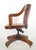 Wood Early 20th Century Quarter Sawn Oak Swivel Office Chair For Sale - Image 7 of 11