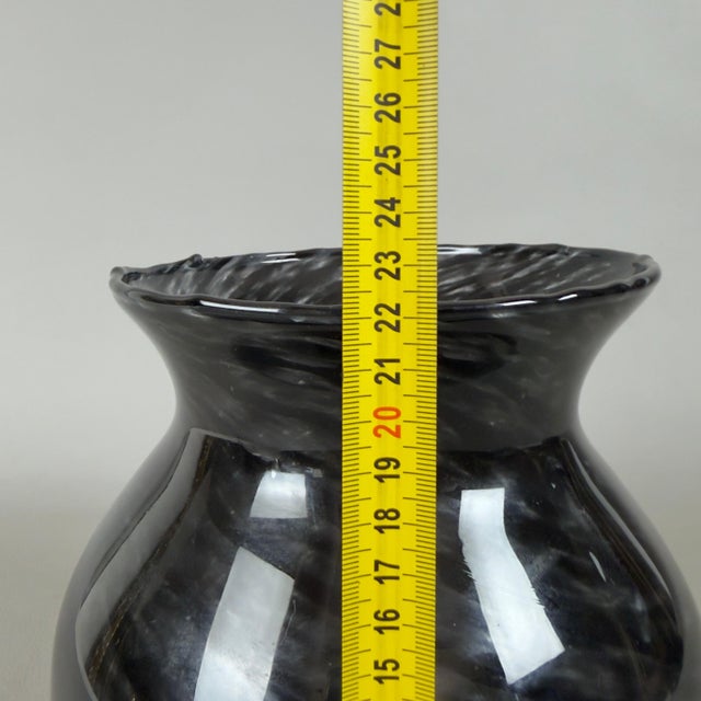 Black Vintage Italian Murano Glass Vase, 1970s For Sale - Image 8 of 9