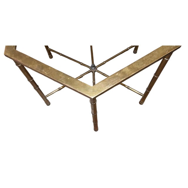 1970s Pair of Attributed Mastercraft Brass Bamboo Form Side Tables. u.s.a. 1970's. For Sale - Image 5 of 9