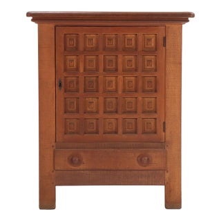 French Oak Brutalist-Style Cabinet, C. 1960. For Sale
