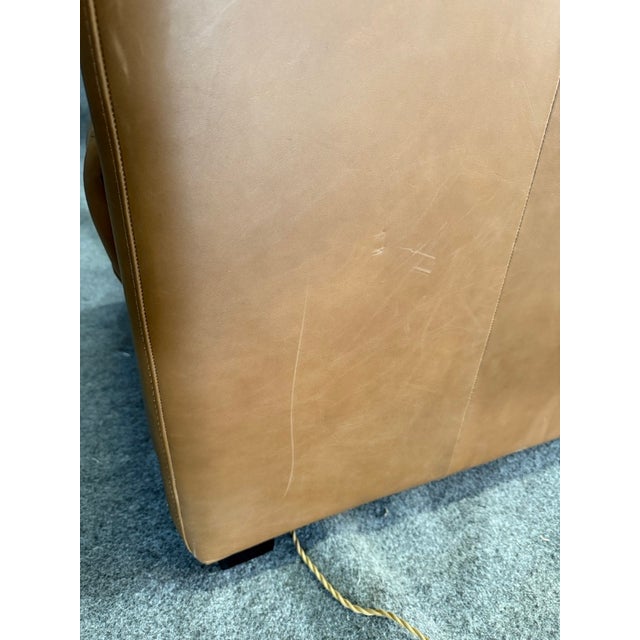 West Elm Harris Leather Power Recliner in Nut Saddle Leather For Sale - Image 18 of 18