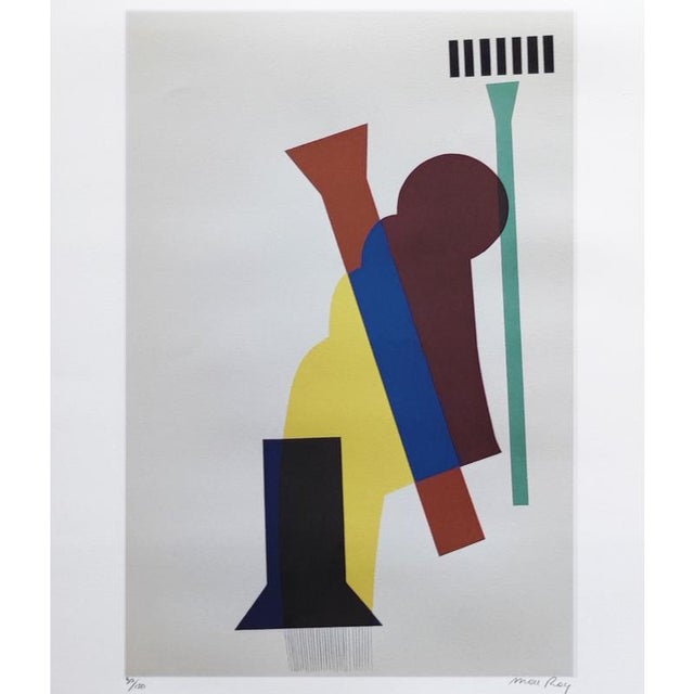 1970s Original gorgeous rare Man Ray "Concrete Mixer" Limited Edition Lithograph (1972) Signed in pencil. Lithograph...