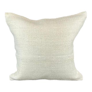 20 x 20 Hemp Pillow Turkish Cushion Natural Grayish White Pillow Cushion Cover For Sale