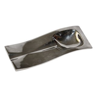 Vintage Silver Cigar Ashtray, 1970s For Sale
