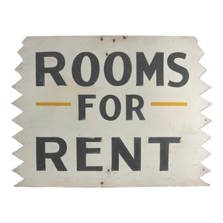 Vintage Rooms for Rent Sign For Sale