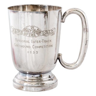 1953 Greyhound Dog Race Trophy Mug For Sale