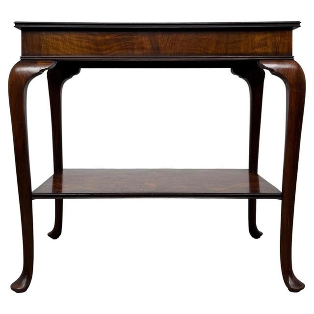 Antique Early 20th Century English Edwardian Burr Walnut Side Table For Sale - Image 9 of 10