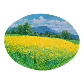 1960s Claudio Ciardi - Fioritura Gialla, Oil on Board For Sale