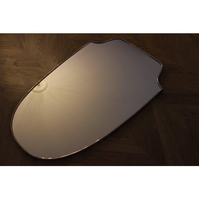 Brass Wall Mirror in the style of Gio Ponti, 1950s For Sale - Image 16 of 18