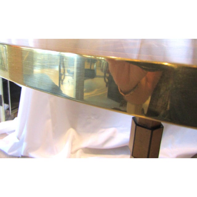 1970s Baker Stately Homes Collection Parquetry Tripod Accent Table For Sale - Image 13 of 14