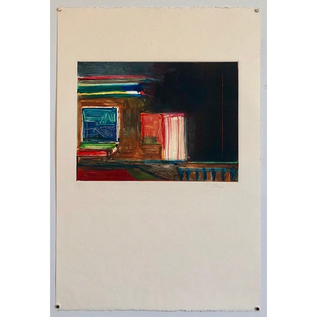 Printmaking Materials Pierre Obando, Abstract Pattern & Decoration Monoprint Monotype Painting Print Pierre Obando, 1997 For Sale - Image 7 of 7