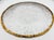 1980s Mid-Century Modern Crystal Ivv Glacier Ice Serving Platter Cake Plate Italy 10k Gold Trim 14.5" For Sale In Palm Springs - Image 6 of 8