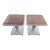 1963 Hollywood Regency Walnut and White Side Tables- a Pair For Sale