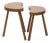Vintage Wooden Kidney-Shaped Nesting Tables Wood, 1960s, Set of 2 For Sale