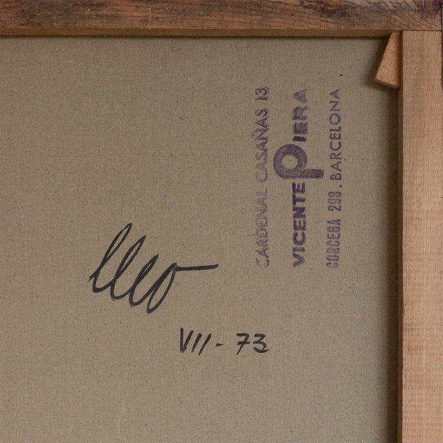 Lleo, Stylised Female Portraits, Mid-20th Century, Oil Paintings, Set of 2 For Sale - Image 13 of 14