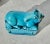Vintage Turquoise Porcelain Horse on High Base For Sale - Image 4 of 8