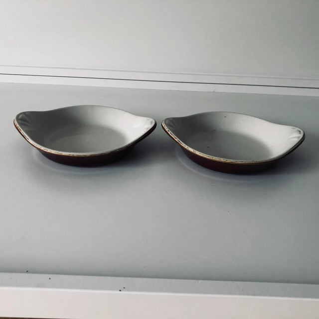 1970s Vintage Brown Pottery Oven Dishes- Set of 2 For Sale - Image 5 of 5