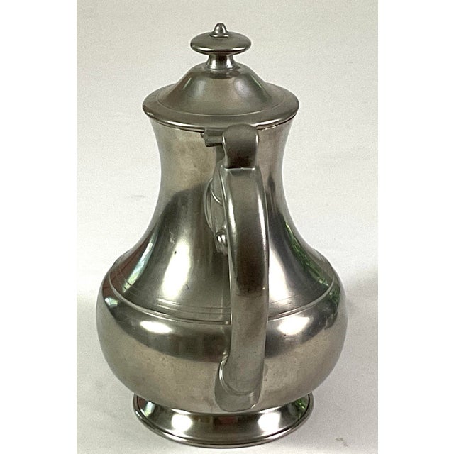 American 1960s Woodbury Pewterers -Pewter Teapot For Sale - Image 3 of 7
