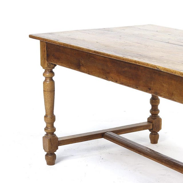 Brown Antique Rustic Farmhouse French Dining Table in Oak, 1890s For Sale - Image 8 of 11