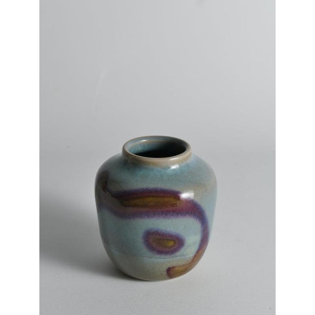Vintage Studio Pottery Stoneware Vase with Jun-Style Glaze by Rolf Palm, 1991 For Sale - Image 15 of 18