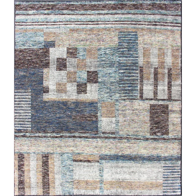 Multi-Colored Modern Design Distressed in Multi Colored & Abstract Modern Design For Sale - Image 13 of 13