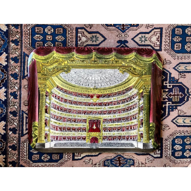 'Interno Teatro Alla Scala' Piero Fornasetti Metal Tray For Sale - Image 9 of 9