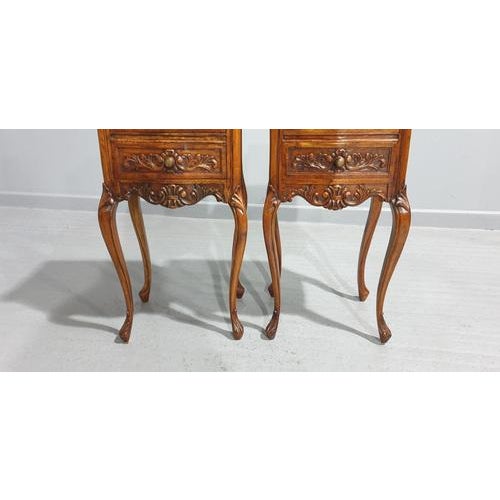 Vintage French Mahogany Bedside Tables, Set of 2 For Sale - Image 3 of 6