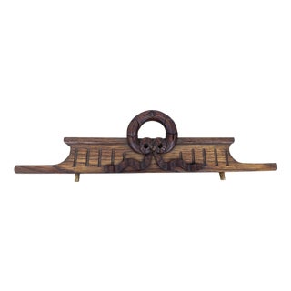 French Oak Carved Decorative Furniture Crest For Sale