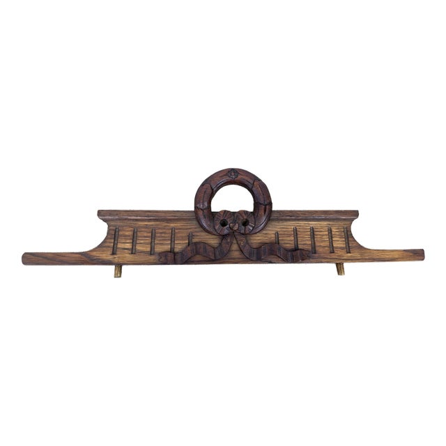 French Oak Carved Decorative Furniture Crest For Sale