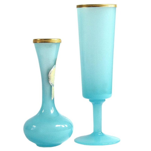 Opaline Glass Vases from Nason, 1960s, Set of 2 For Sale - Image 9 of 9