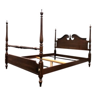 Ethan Allen Georgian Court Solid Cherry Queen Bed For Sale