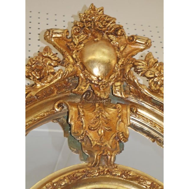 Large Monumental Louis XV French Style Putti Center Beveled Wall Mirror For Sale - Image 10 of 10