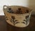 Wood Native American Papago Oval Basket with Two Handles and Flower Decoration For Sale - Image 7 of 11
