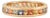 Pop Art Style Rainbow Multi Sapphire Eternity Band Ring in 14k Yellow Gold Size 6 For Sale
