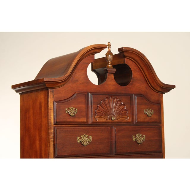 Wood American Drew Queen Anne Style Cherry Highboy Chest For Sale - Image 7 of 17