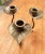 Brown Vintage Brutalist Floral Metal Candleholder For Sale - Image 8 of 18
