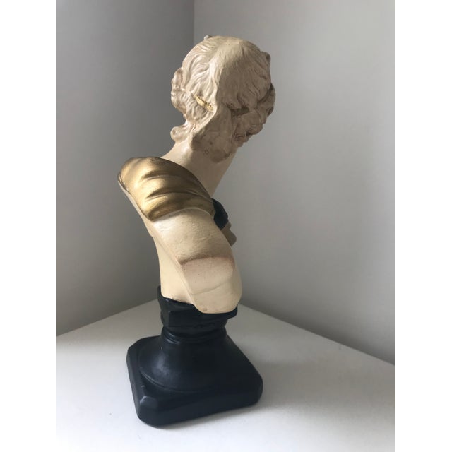 Painted Greek Figurine Apollo Bust For Sale In Chicago - Image 6 of 10
