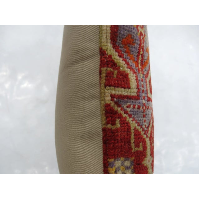 Traditional Red Antique Turkish Rug Pillow For Sale - Image 3 of 3