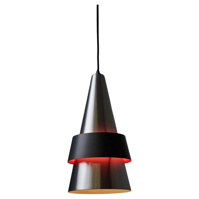 Danish Corona Aluminum Pendant Light by Jo Hammerborg for Fog & Mørup, 1960s For Sale - Image 10 of 10