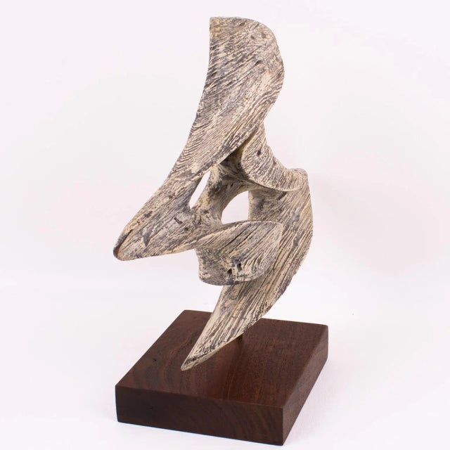 Mid-Century Modern Bleached Wood Sculpture For Sale - Image 4 of 13