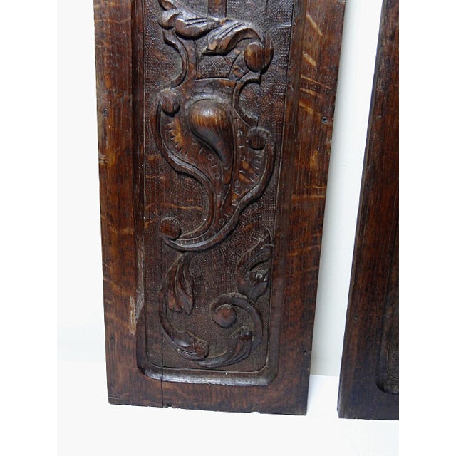 Antique 19th Century Carved Wooden Wall Panels, Set of 2 For Sale - Image 5 of 14