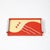 Art Deco Eglomise Graphic Geometric Detailed Tray in Vermillion Red & Yellow For Sale - Image 12 of 17