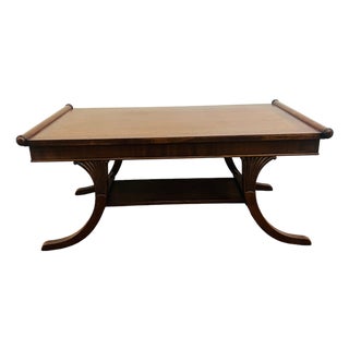 1940s French Regency Mahongany Coffee Table For Sale