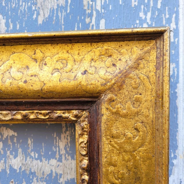 Brown Antique Lacquered Wooden Frame, 1600s For Sale - Image 8 of 15