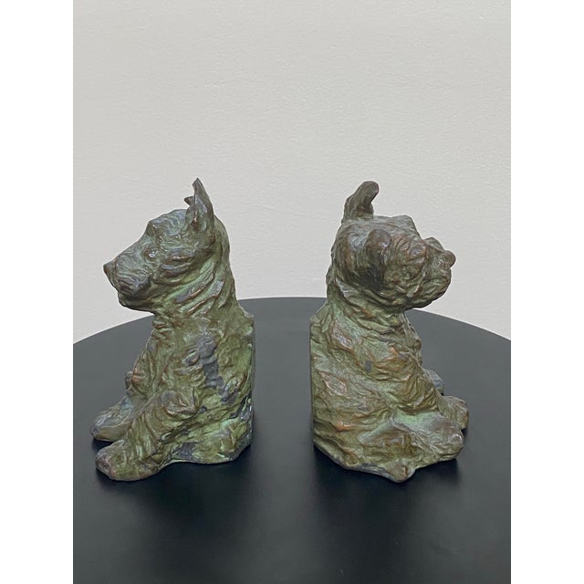 1932 McClelland Barclay Bronze Scottish Terrier Bookends Pair For Sale In New York - Image 6 of 12