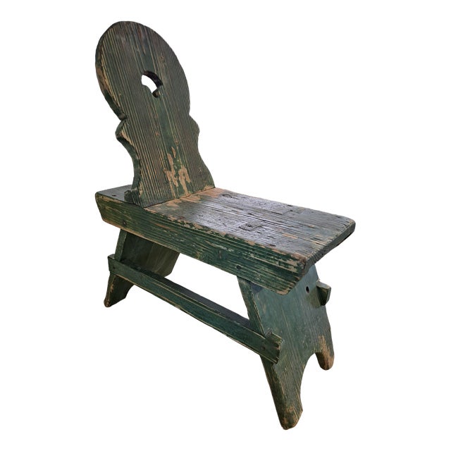 Forest Green Fir Bench Stool For Sale