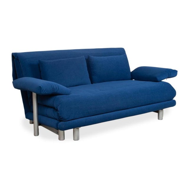 Modern Multy 3-Seater Sofa in Blue Malou 167 Upholstery from Ligne Roset For Sale - Image 3 of 17
